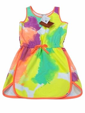 NWT, Appaman, Girl’s Neon Tie-Dye Sleeveless Drawstring Dress, Size 10